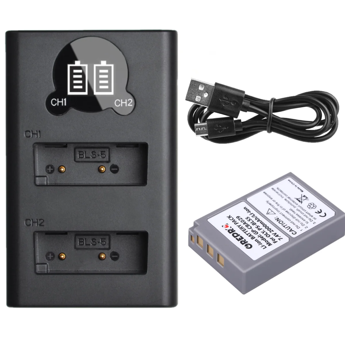 PS-BLS5 BLS50 аккумулятор с зарядным устройством для Olympus BLS5 OMD MK3 BLS-5 III OMD-EM10 Stylus 1 OM-10 M10