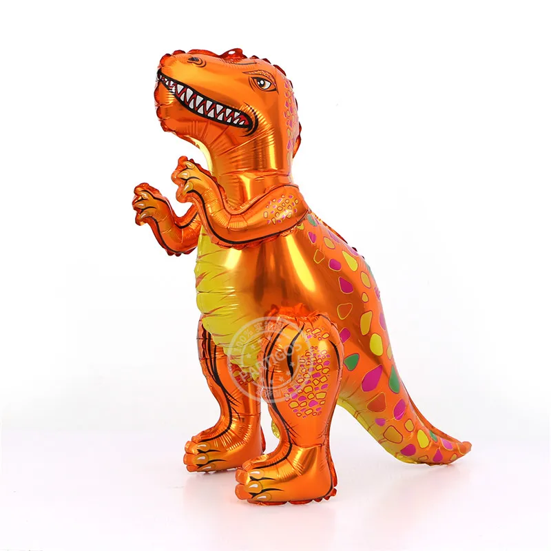 orange Tyrannosaurus 1 шт. 4D динозавр воздушный шар из фольги стоящий Зеленый Динозавр красный дракон день рождения deco вечерние принадлежности для мальчиков Детские Игрушки гелиевые шары - Цвет: orange Tyrannosaurus