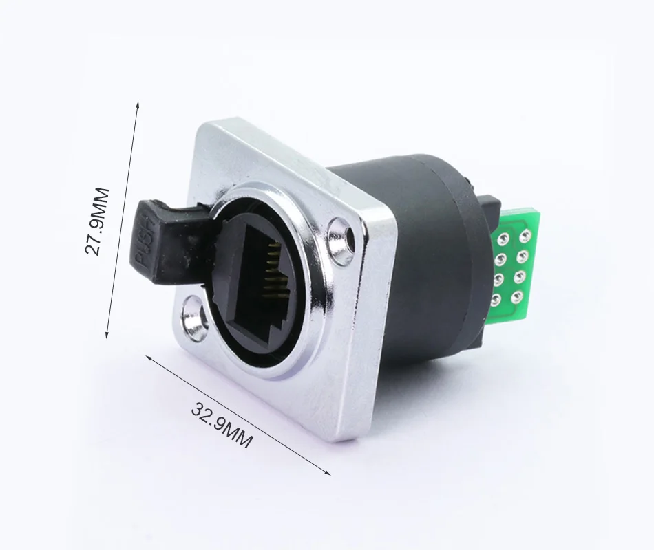 10 шт./лот 8P8C RJ45 гнездовой разъем Панель Крепление с печатной платой IP65 Водонепроницаемый RJ45 Ethernet разъем Шасси Разъем Терминал