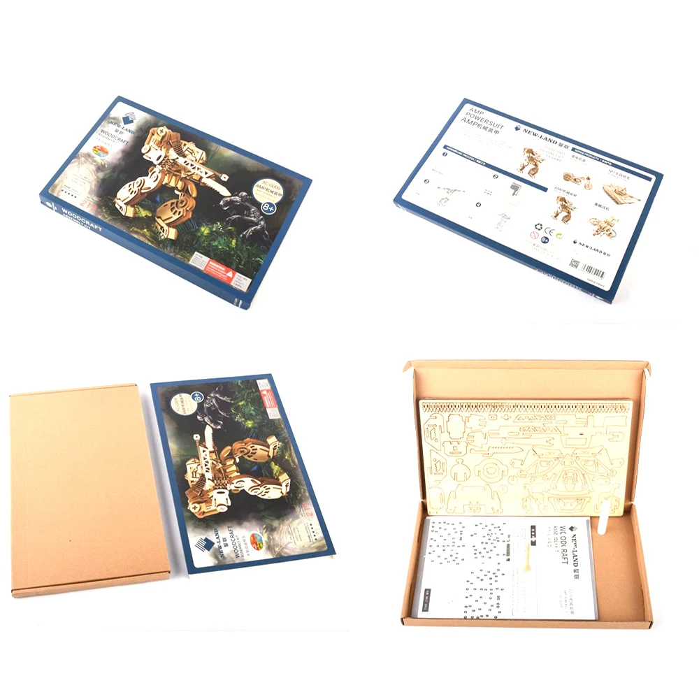

3D Wooden Three-Fimensional Puzzle Mechanical Battle Armor Model Manual DIY Combination To Build Educational Toys