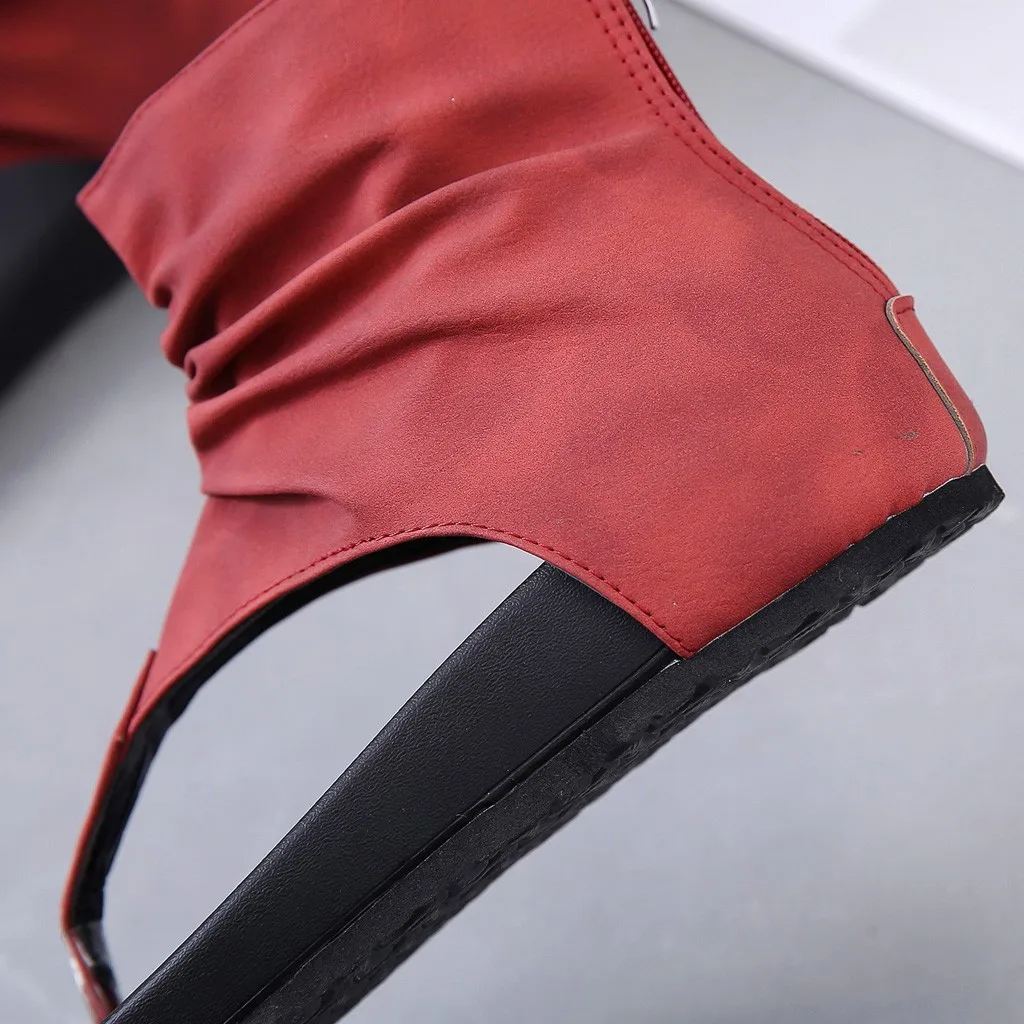 Летняя обувь в римском стиле Женские замшевые дышащие сандалии на плоской