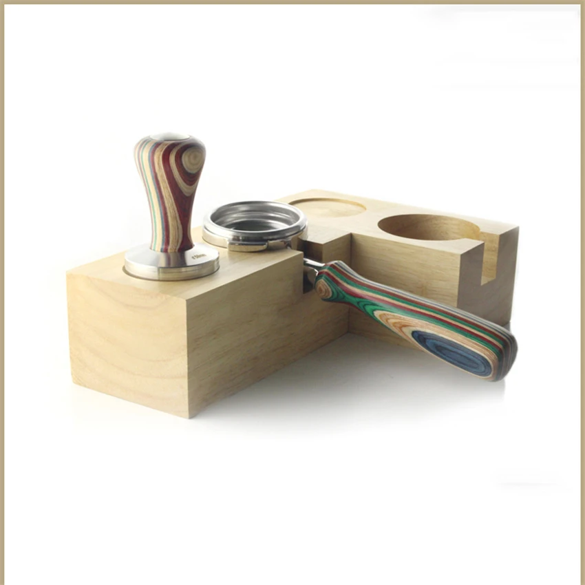 Держатель для кофе с фильтром из цельного дерева подставка эспрессо аксессуары