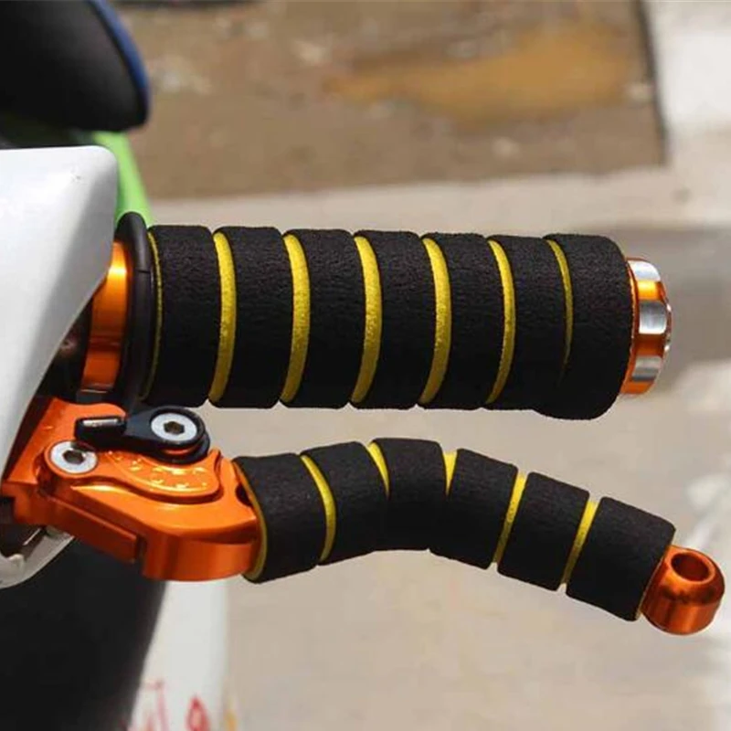 4pcs/set Bike Racing Bicycle Motorcycle Handle Bar Foam Sponge Grip Cover Non-slip Soft Handlebar Wh | Автомобили и мотоциклы