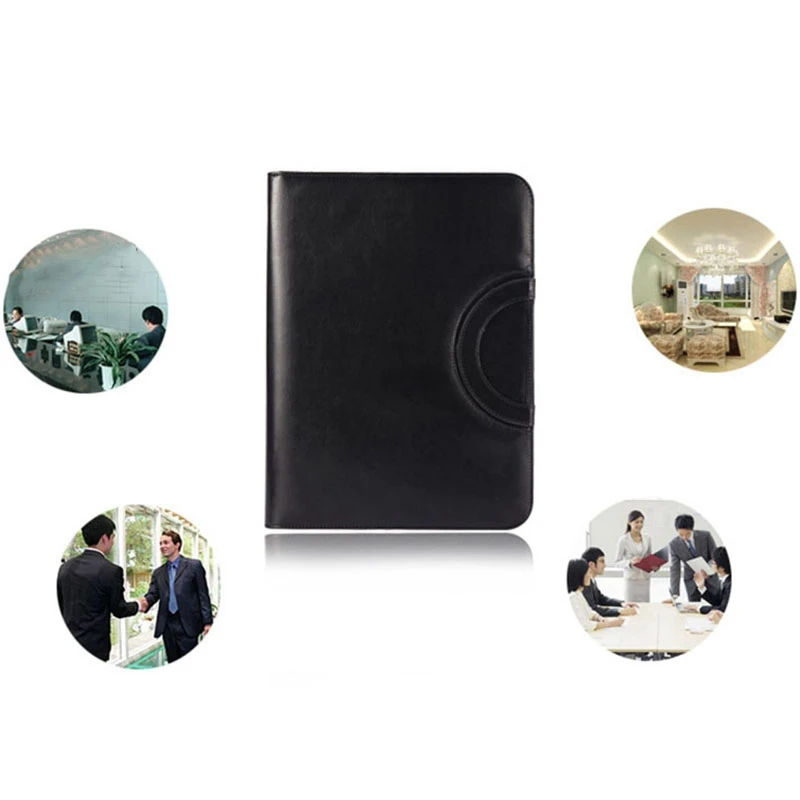 

Black A4 Folder Multi-Function Portable Zipper Bag Folder Manager Clip Sales Entrainment Calculator Amount