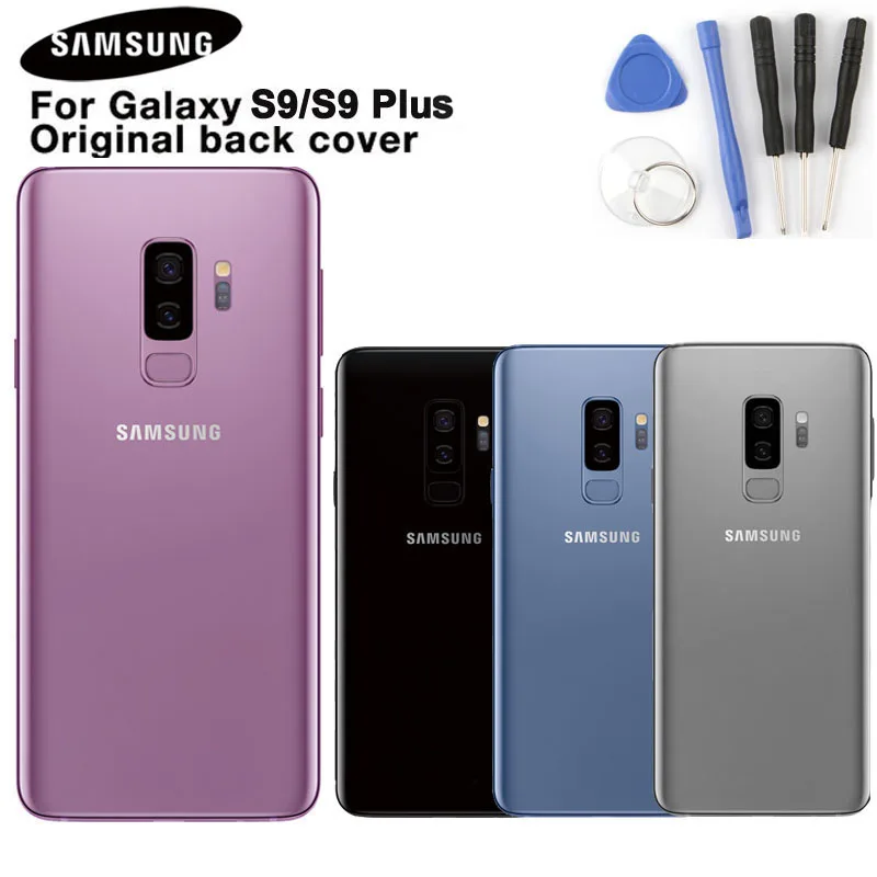 Задняя крышка для Samsung GALAXY S9 G9600 + S9Plus Plus G9650 чехол телефона стеклянный корпус