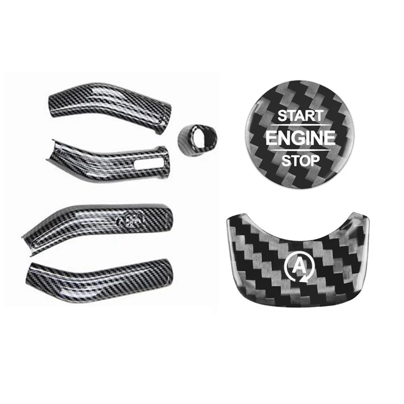 

Чехол на рычаг переключения рулевого колеса для Benz A B CLA GLB GLA Class W177 V177 2020 и стикер кнопки запуска двигателя