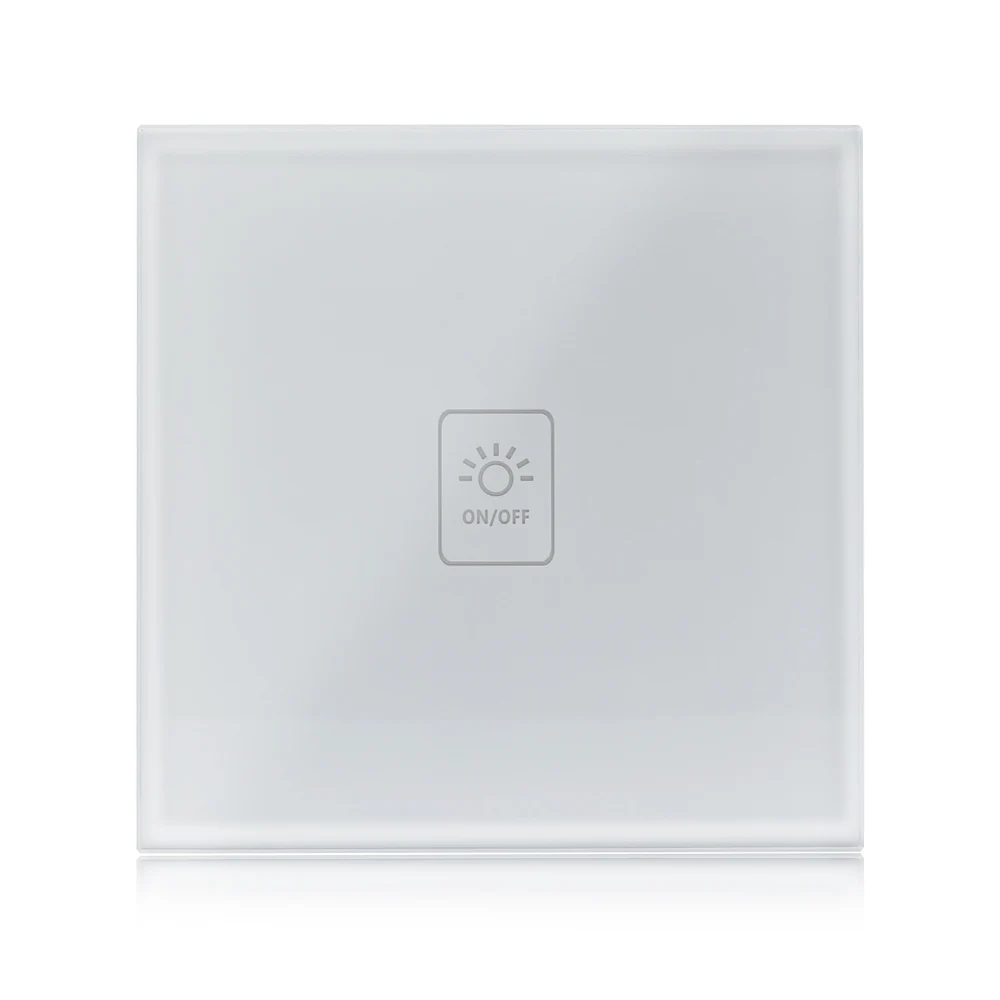 White 1 Channel Tuya WiFi Smart Touch Switch 300 Вт/панель управления каналом приложение Smart Life Совместимо с Amazon Alexa и Google Home control - Цвет: White 1 Channel