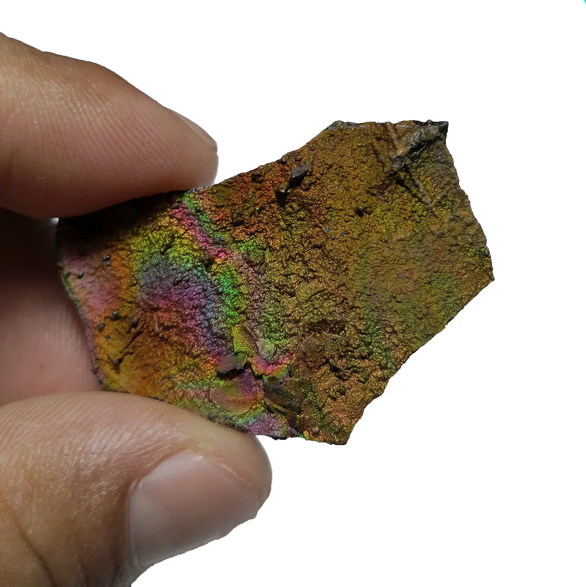 

3.2g A1-5 Natural Rainbow Limonite Mineral Specimen Collection Teaching Form Guangdong Province China
