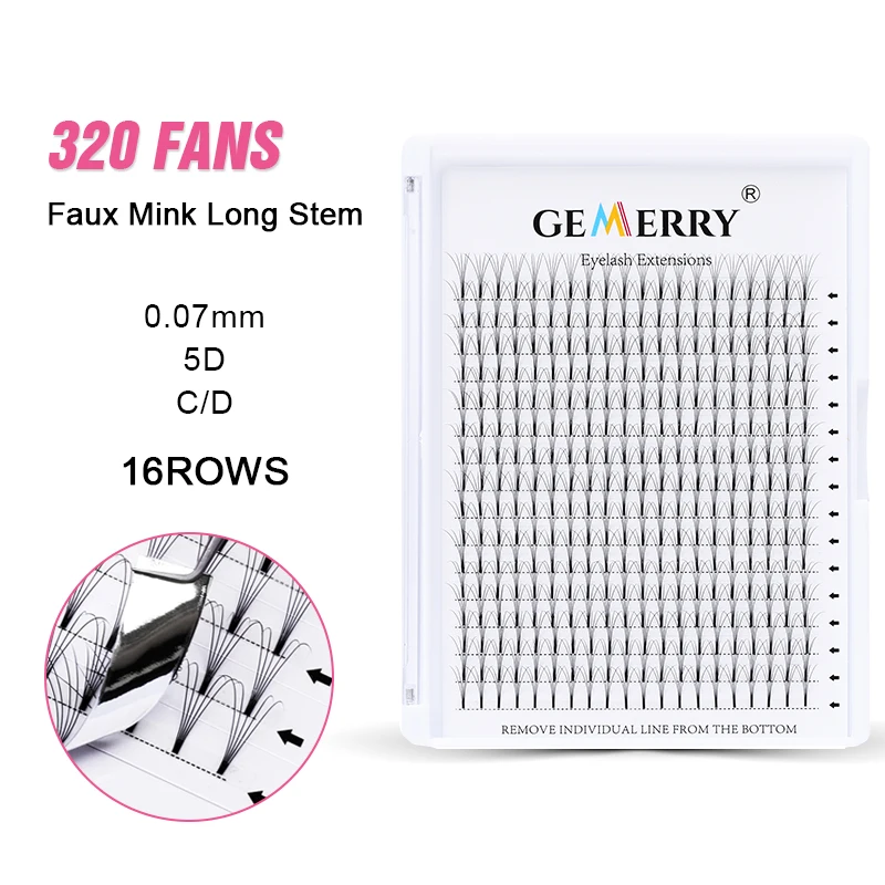 Готовые объемные веерные ресницы готовые пучки русские накладные для