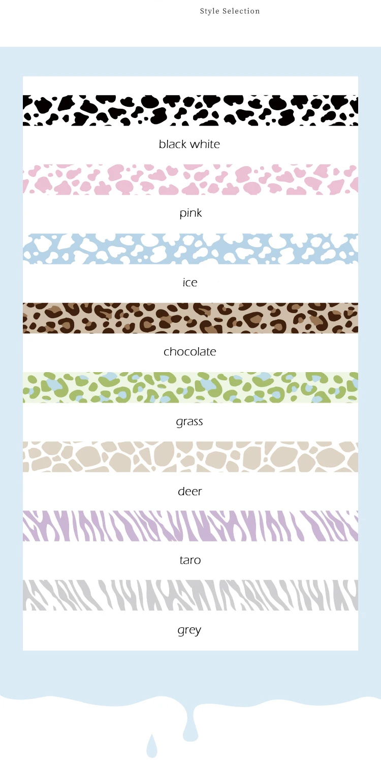 

15mm*3m Kawaii Cute Dot Cow Deer Washi Tape Stickers Scrapbooking Masking Tape Stationery School Supplies Bullet Journal n841