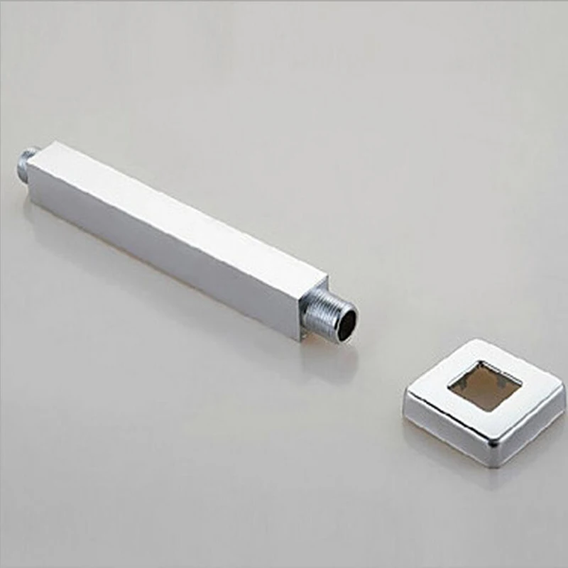

Shower Arm Wall Mounted Ceiling Mount Gold/Chrome Shower Holder Brass Square Shower Head Pipe Faucet Spare Parts