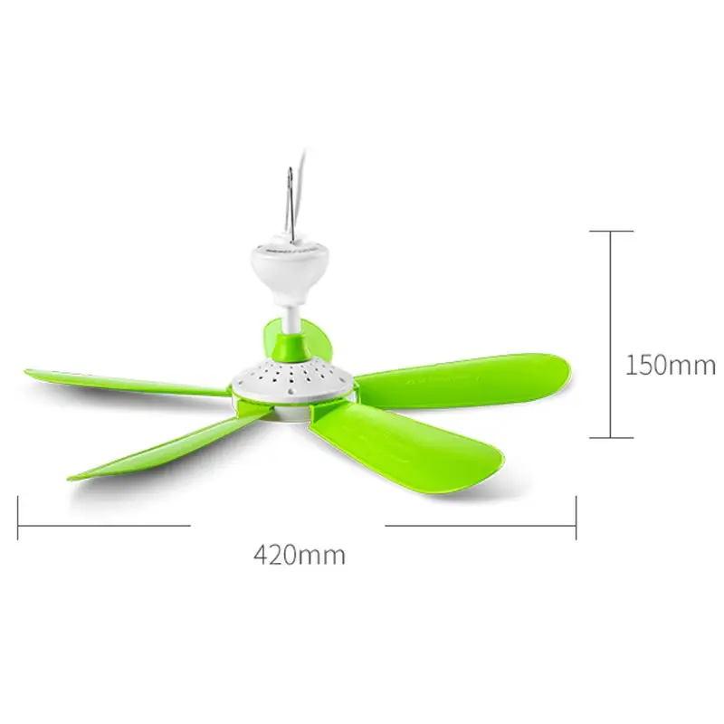 

2020 New AC 220V 7W 5 Leaves Mini Silent Household Dormitory Bed Electric Hanging Fan Ceiling Fan Energy Saving Air Cooling Fan