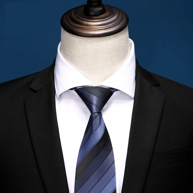 Высокое качество 2020 дизайнер новая мода черный синий в тонкую полоску 8 см