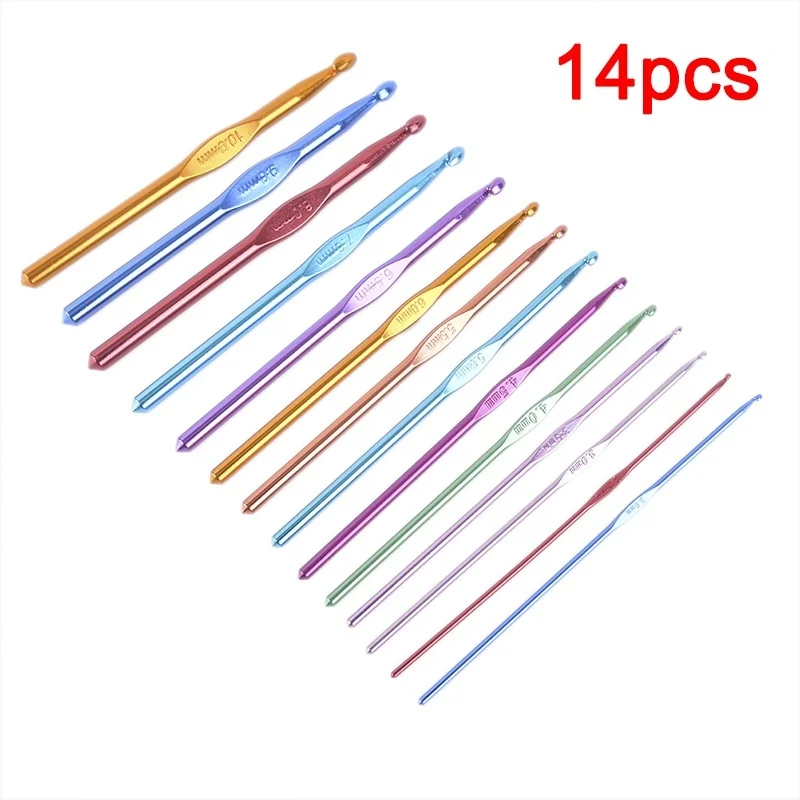 1 Набор многоцветных алюминиевых крючков для вязания крючком|Швейные