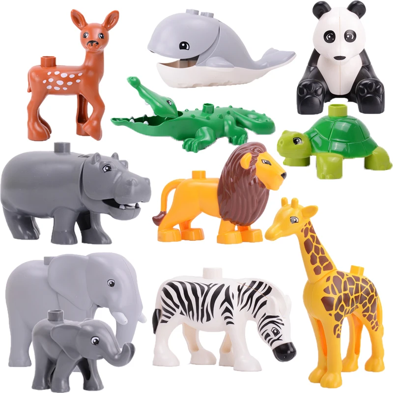 Набор строительных блоков из серии животных зоопарк большие размеры милые птицы