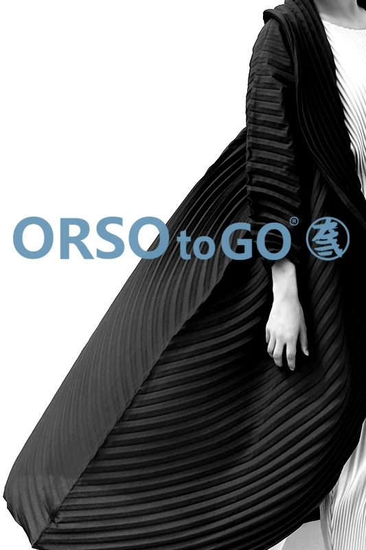 Осенняя модель модные однотонные длинные плиссированные пальто Miyake с ремнем в