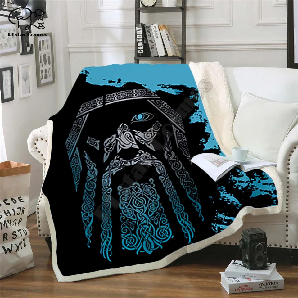 Viking tattoo Fleece Blanket 3D full printed Wearable Adults/kids drop shippng style -2 | Дом и сад