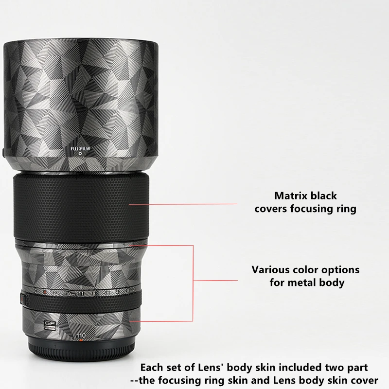 Fuji GF110 F2 / GF110F2 Lens Decal Skin for FUJIFILM Fujinon GF 110mm f/2.0 R LM WR Protector Cover Film Wrap Sticker | Электроника