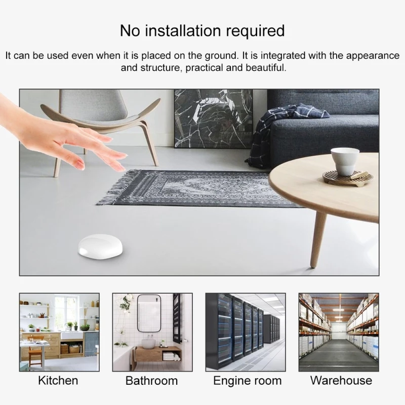 

Smart WiFi Water Leakage Leak Detector Alarm Wireless Flood Leak Sensor
