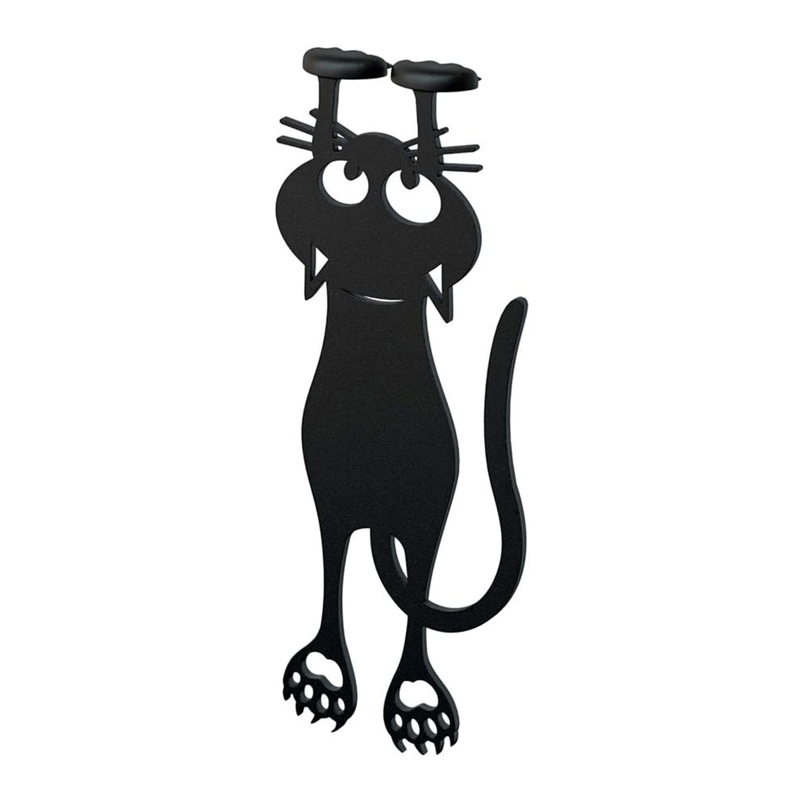 

1/5/10pcs Bookmark Black Cat Shape Hollow out PVC Cat Bookmark 12.3cm HVR88
