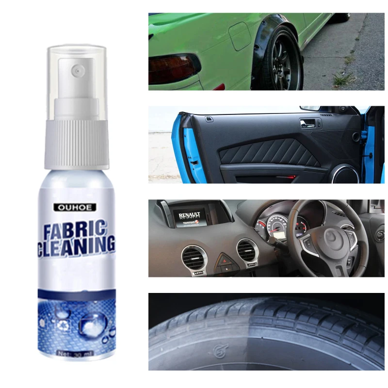 

30ml Car Leather Cleaning Agent Car Interior Cleaning Foam Dry Cleaner Panel Dashboard Stains Dust Remover Seat Leather Care
