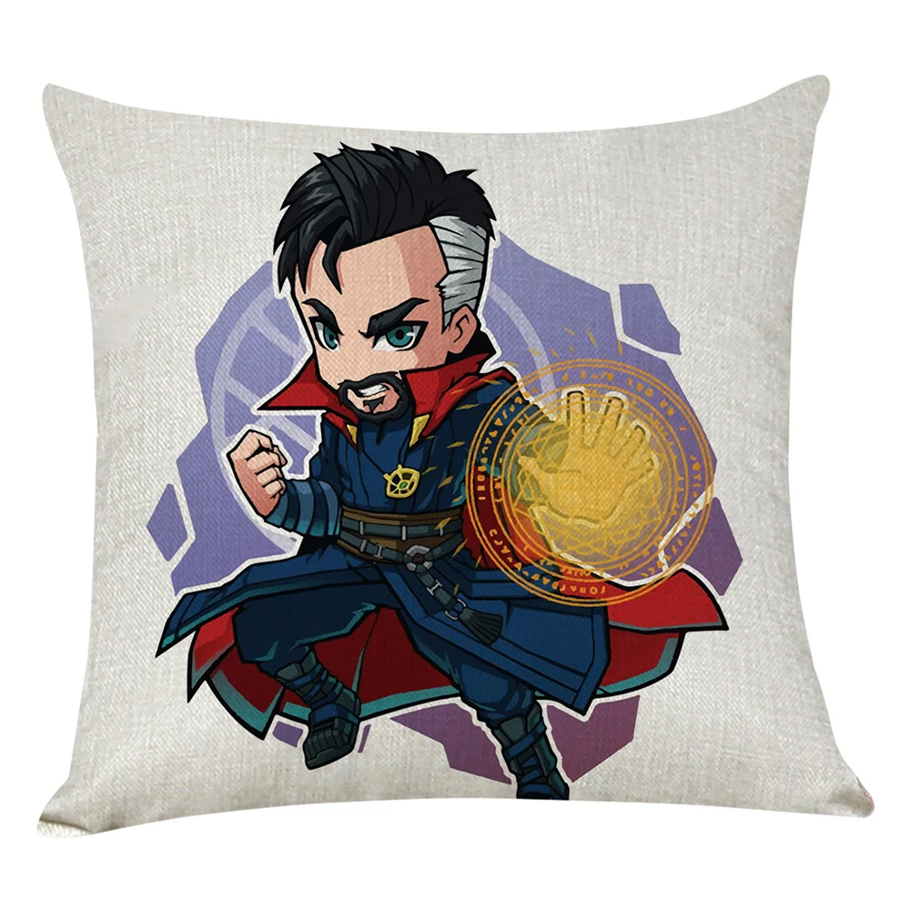 Льняная наволочка в виде героев мультфильма мстители 45 х45 см|Игровые фигурки и