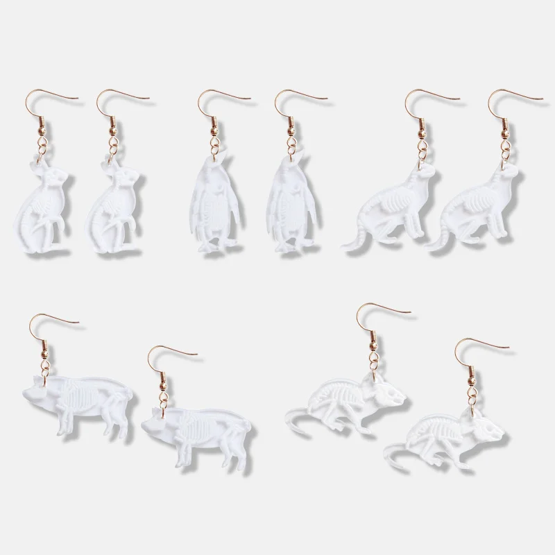 Прозрачные висячие серьги в виде животных кошек подвеска Модная бижутерия