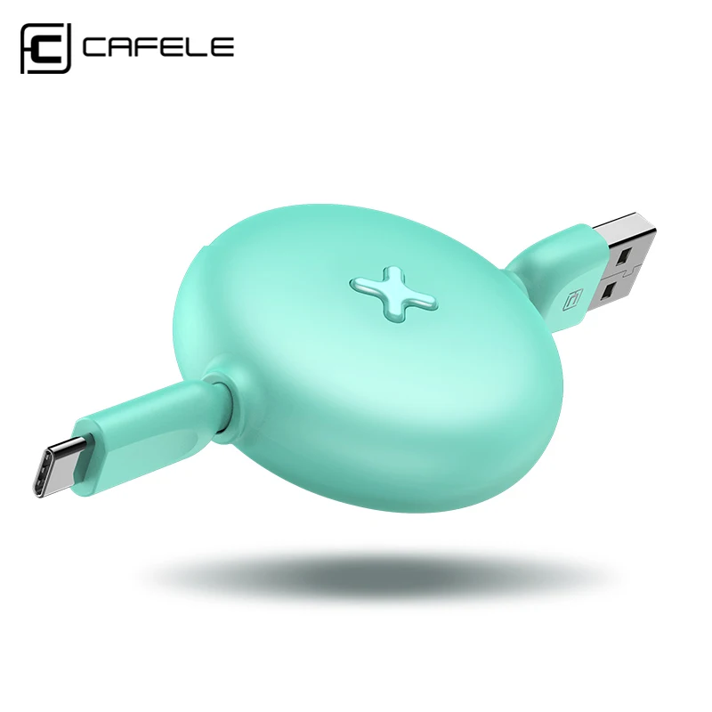 Выдвижной USB кабель CAFELE для IPhone быстрая зарядка типа C Huawei P30 iPhone X Xiaomi 9 Samsung S9