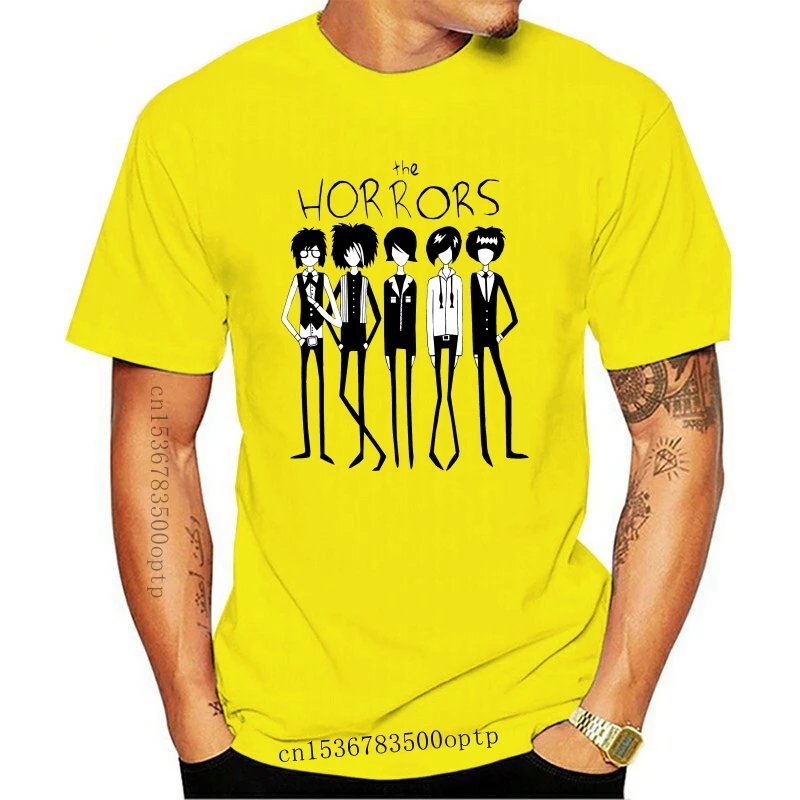 

New The Horrors Indie Rock Band White T-Shirt Size S M L XL 2XL 3XL Men Summer Short Sleeves T Shirt Design Top Tee