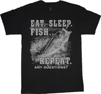 eat sleep fish repeat mens t shirt o neck short sleeved t shirt summer fashion loose funny tee shirt for men