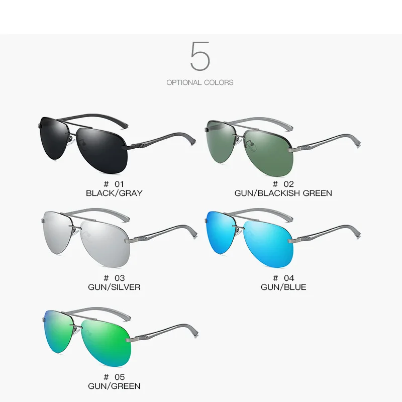 

2020 Vintage Men Polarized Sunglasses Classic Driving Shades Pilot Men's Sun Glasses Aluminum Brand Glasses Gafas De Sol UV400