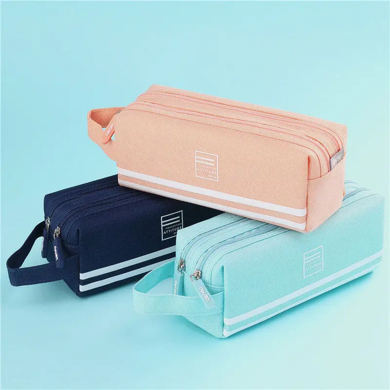 Пенал тканевый с двойной молнией для ручек и карандашей 05176|Пеналы| |