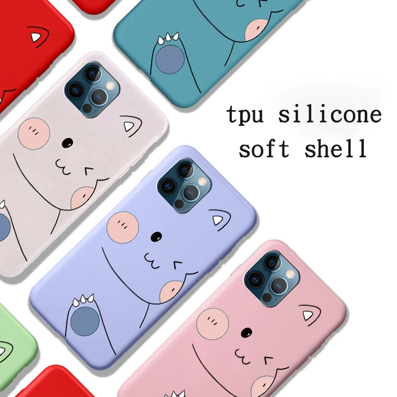 

Phone Case For IPhone 12 Funda Cute Fashion Luxury Silicone Soft Shell Ip12 Candy Celular Sleeve iphone 12 pro Back Covers Coque