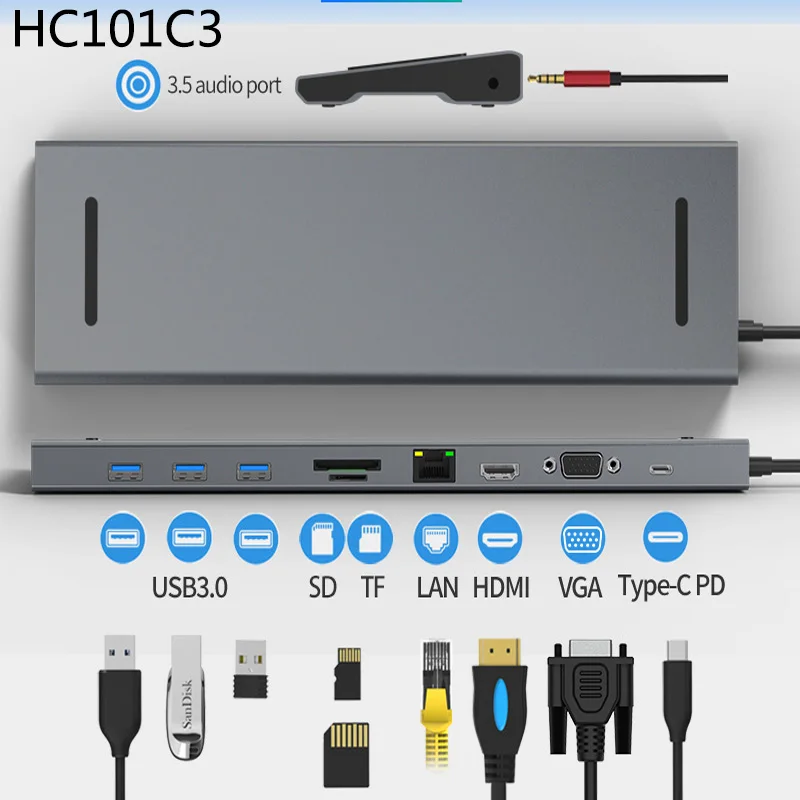 Blueendless Мульти USB 3,0 HDMI адаптер для разветвителя 3 порта USB C концентратор USB-C type C 3,1 Для MacBook Pro Аксессуары USB C концентратор - Цвет: HC101C3