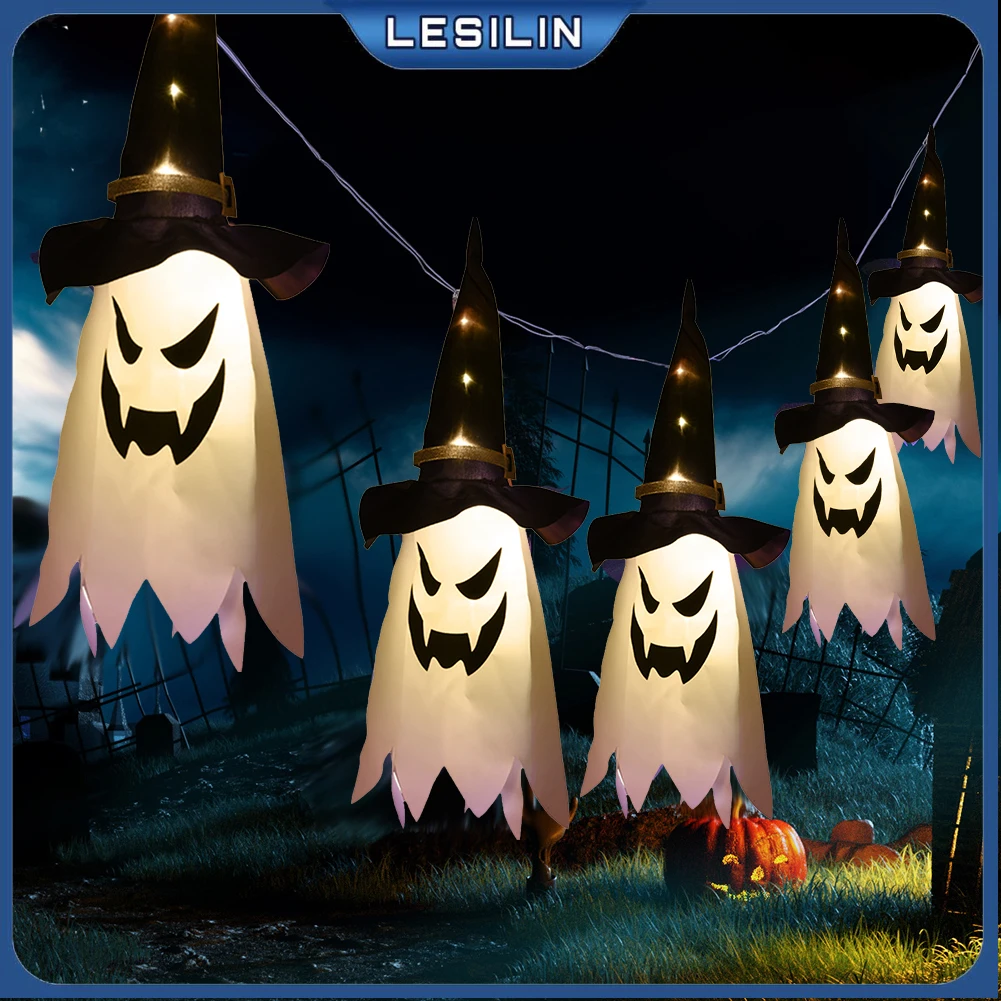 Украшение на Хэллоуин светодиодный мигающий светильник Гипсофила привидение