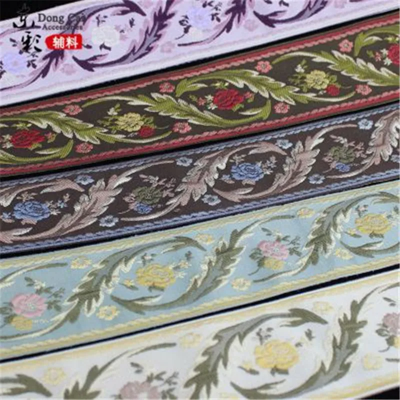 

9cm Width Chinese Pastoral Style Webbing Curtain Pillow Accessories Clothing Side Skirt Decorative Lace Ribbon