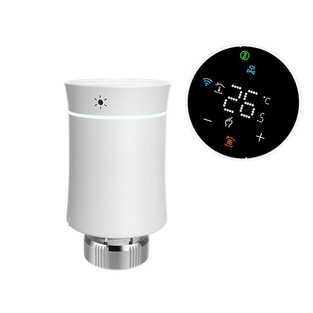 Термостатический клапан Tuya Zigbee TRV со светодиодный ным дисплеем умный контроллер
