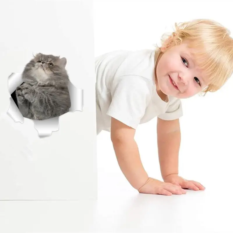 

Three Ratels QM-5 cute 3D Persian Cat wall sticker cute sticker on laptop car sticker