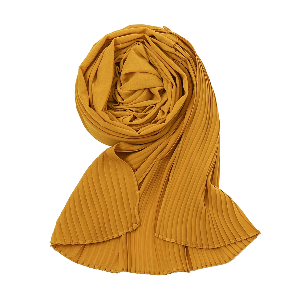 Лидер продаж простой пузырьковый шифоновый хиджаб шарф в стиле пэчворк Женская