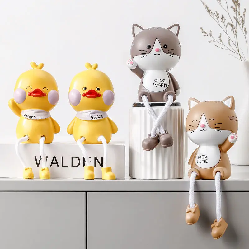 Nodic Творческий кукла Изделия из смолы бело-серые фигурки садовые украшения