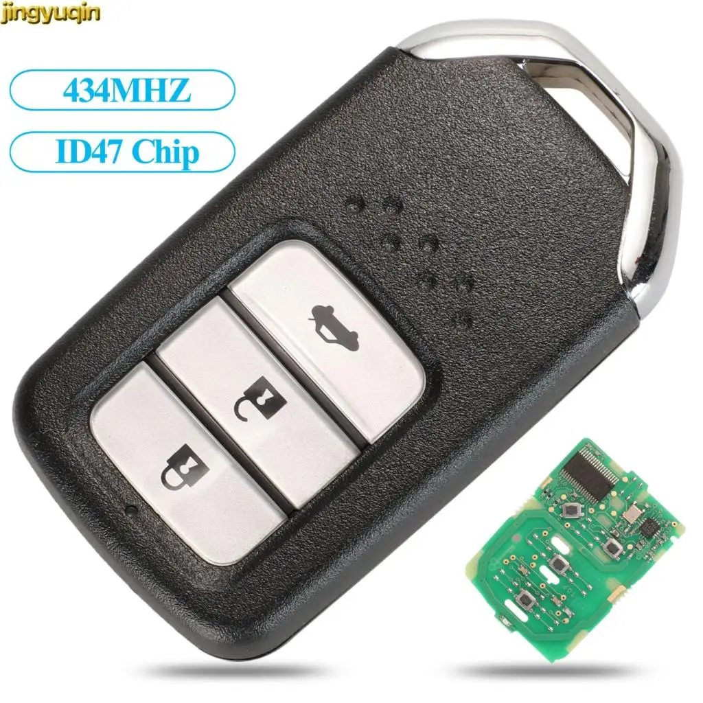 Умный дистанционный Автомобильный ключ jingyuqin 2/3/4 BTN FSK 434 МГц ID47 PCF7938 чип для Honda Greiz