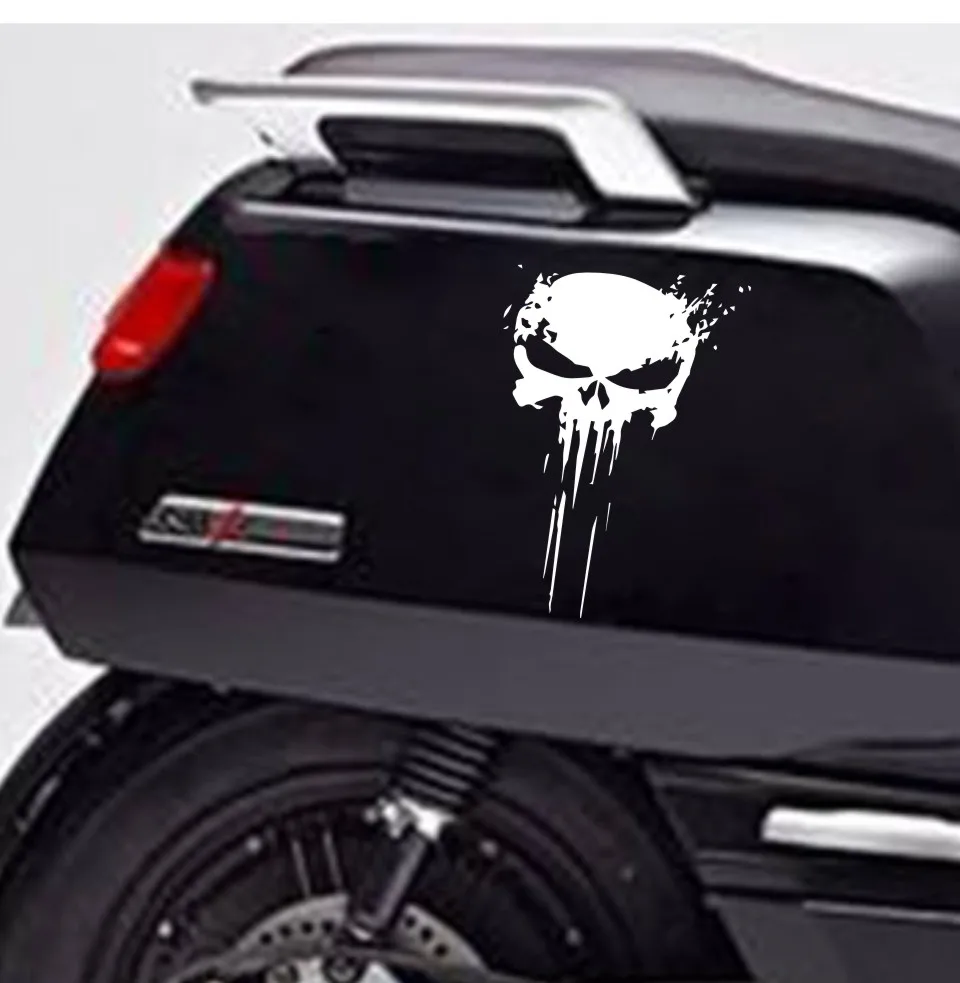 3D наклейка для кузова автомобиля 22*15 см Каратель Череп автомобиль мультфильм виниловая Светоотражающая наклейка Водонепроницаемая наклейка для автомобиля аксессуары для укладки автомобиля