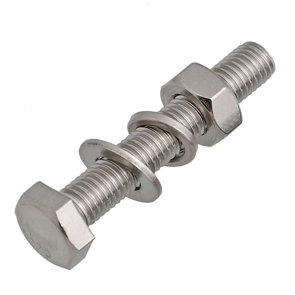30 комплектов Шестигранный Болт M3 M4 A2 304 нержавеющая сталь DIN933 Шестигранная