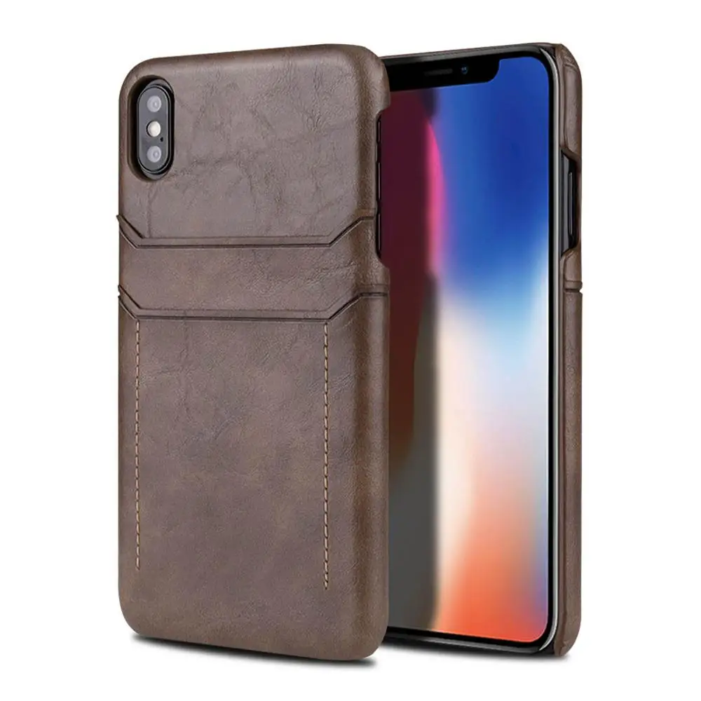 Роскошный чехол для телефона из искусственной кожи для iPhone 7 Plus, кошелек, задняя крышка для карт для iPhone 11 11 Pro MAX X XR XS MAX 8 7 6 6S Plus, чехол - Цвет: Coffee