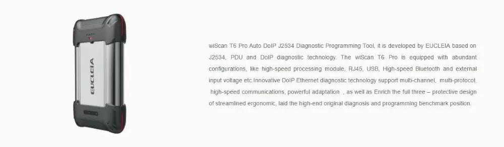 EUCLEIA wiScan T6 Pro J2534/DoIP/PDU все в одном предназначенный диагностический инструмент