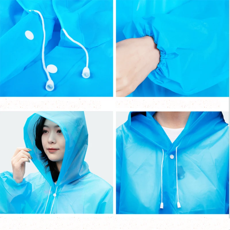 Дождевик из ЭВА для женщин и мужчин утепленный водонепроницаемый дождевик пончо