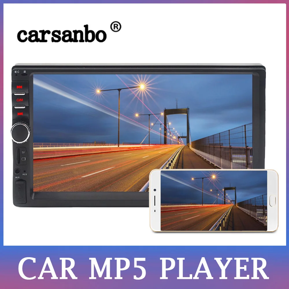 Автомагнитола 2 Din с экраном 7 дюймов Bluetooth MP5 видеоплеером USB TF Mp5|MP4 и плееры для