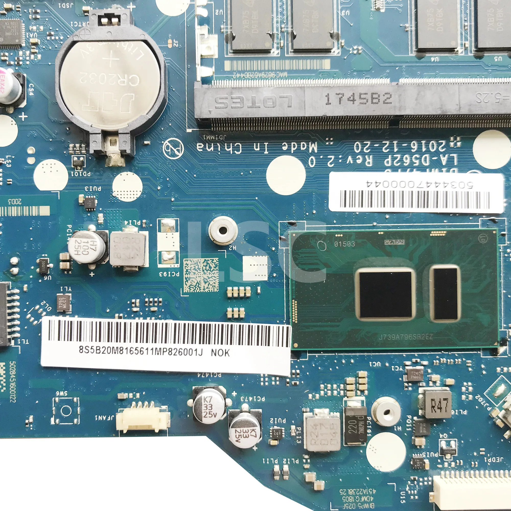 Материнская плата LSC для Lenovo 110 15ISK материнская ноутбука 5B20M81656 ЦП на 4 ГБ ОЗУ R5 330 2