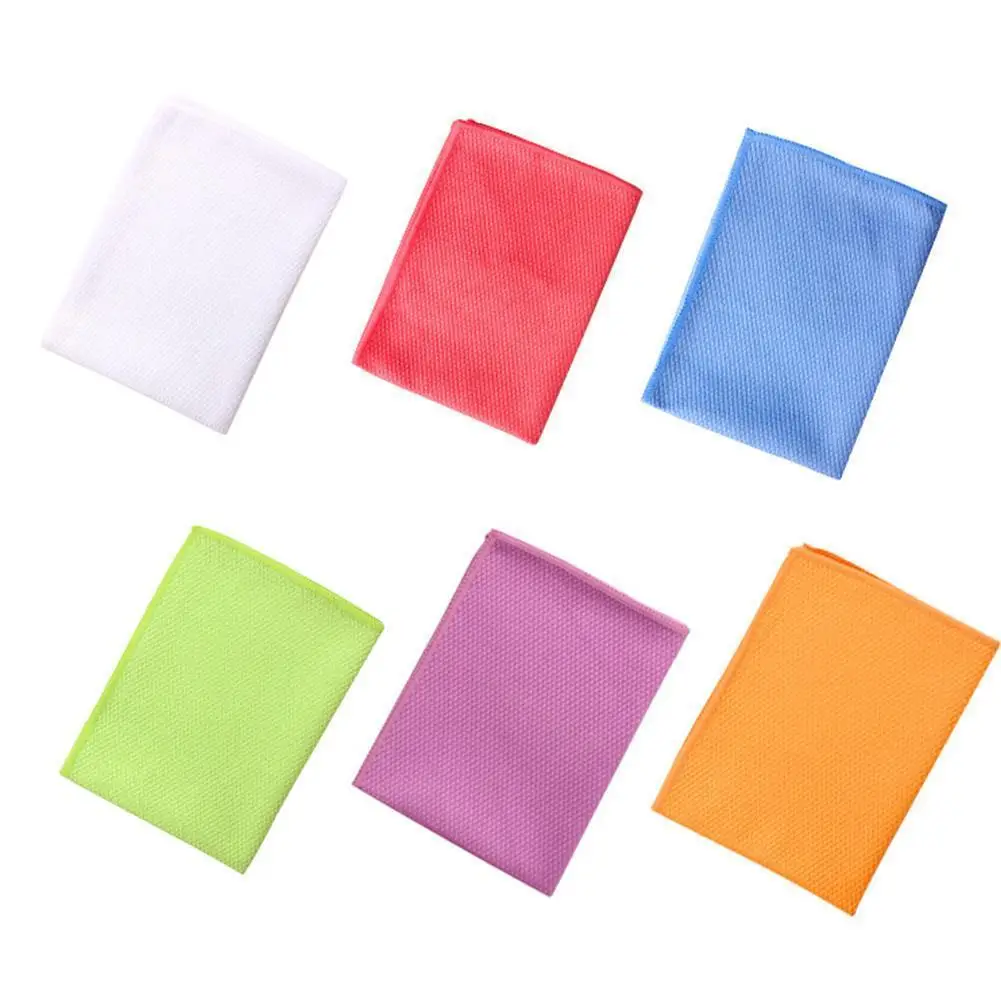 

1PC Microfiber Cleaning Towel Absorbable Glass Kitchen Window Table Rag Cleaning Wipes Car ScaleTowel Fish Cloth Dish 30X40 N5E9