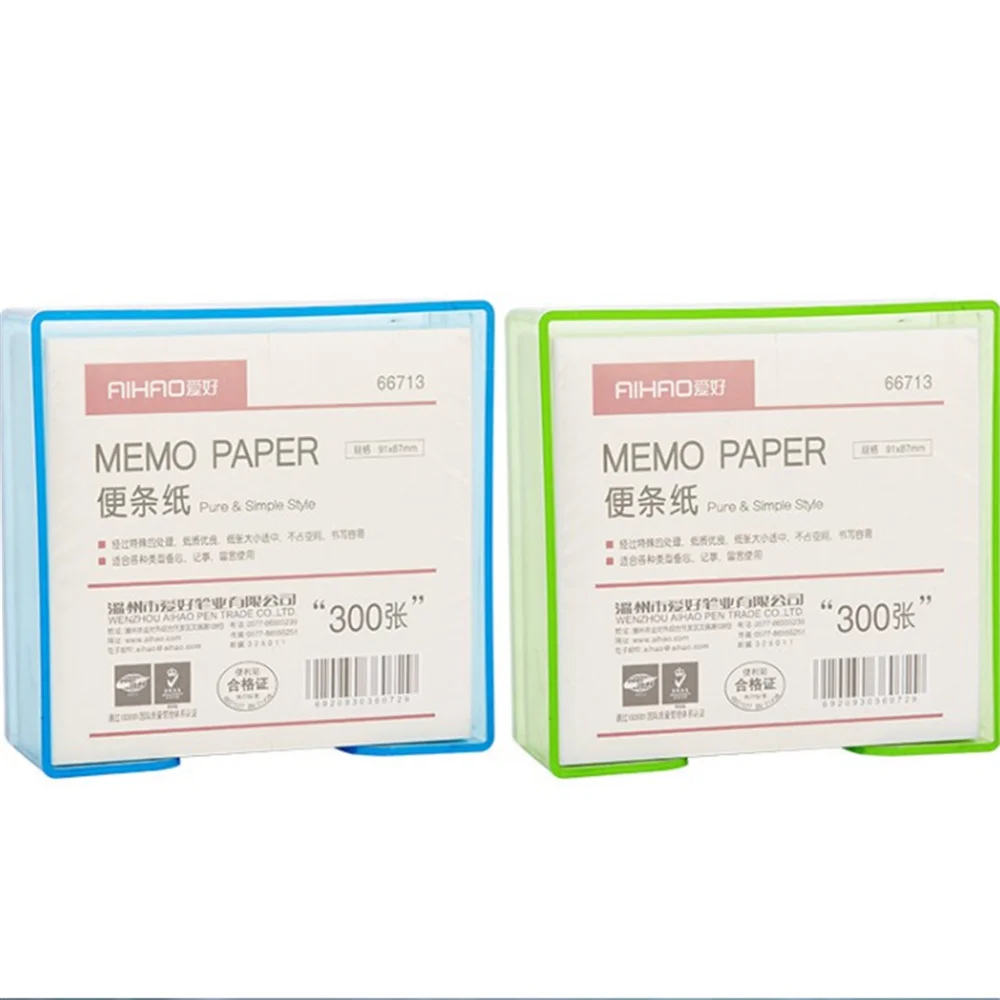 300 шт./кор. высококачественные бумажные заметки с пластиковой коробкой для хранения канцелярские принадлежности для офиса от AliExpress WW